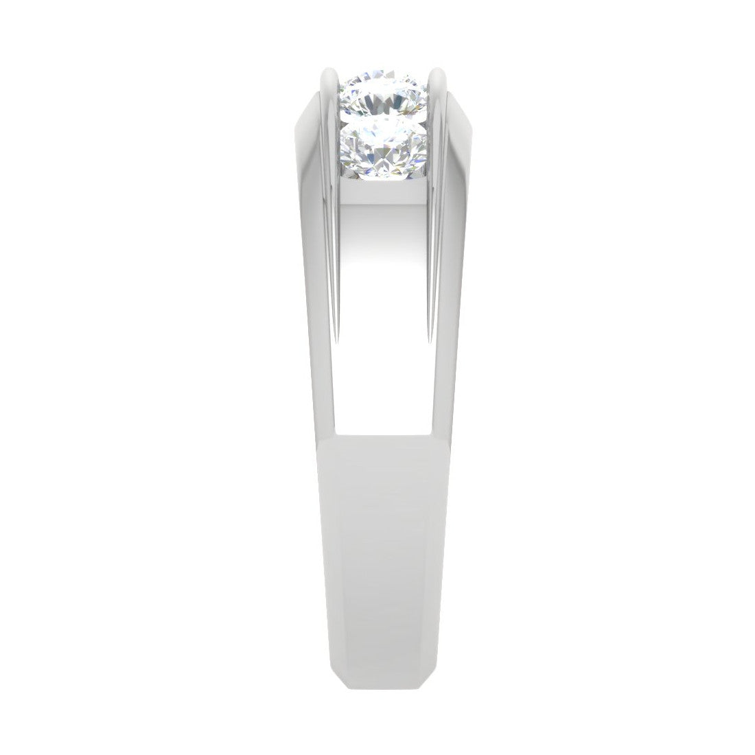 Platinum Unisex Ring with Diamonds JL PT MB RD 146   Jewelove.US