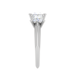 Load image into Gallery viewer, 0.50cts. Princess Cut Solitaire with Diamond Platinum Ring JL PT R3 RD 131   Jewelove.US
