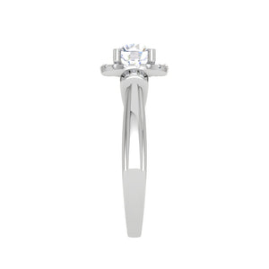 0.30 cts Solitaire Halo Diamond Platinum Ring JL PT JRW2586MM-A   Jewelove.US