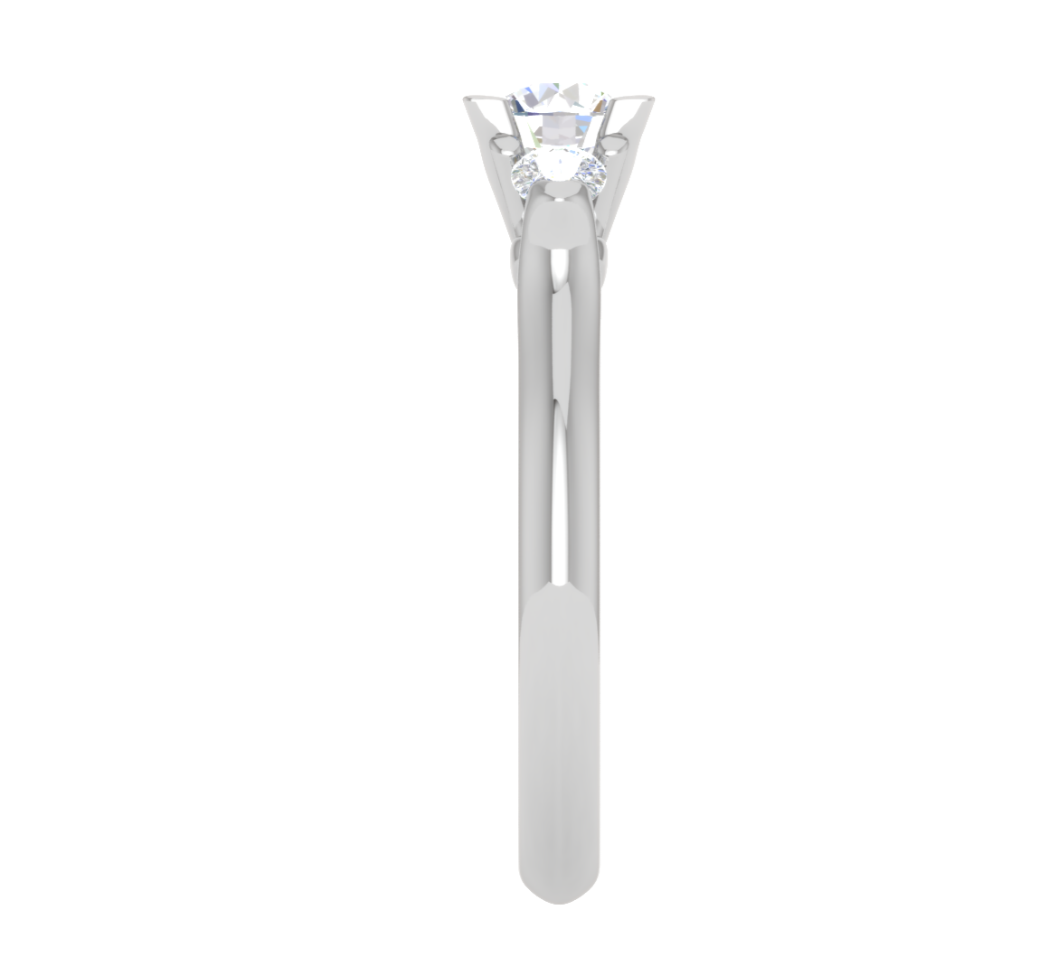 30-Pointer Solitaire Diamonds Accents Platinum Ring JL PT R3 RD 156   Jewelove.US