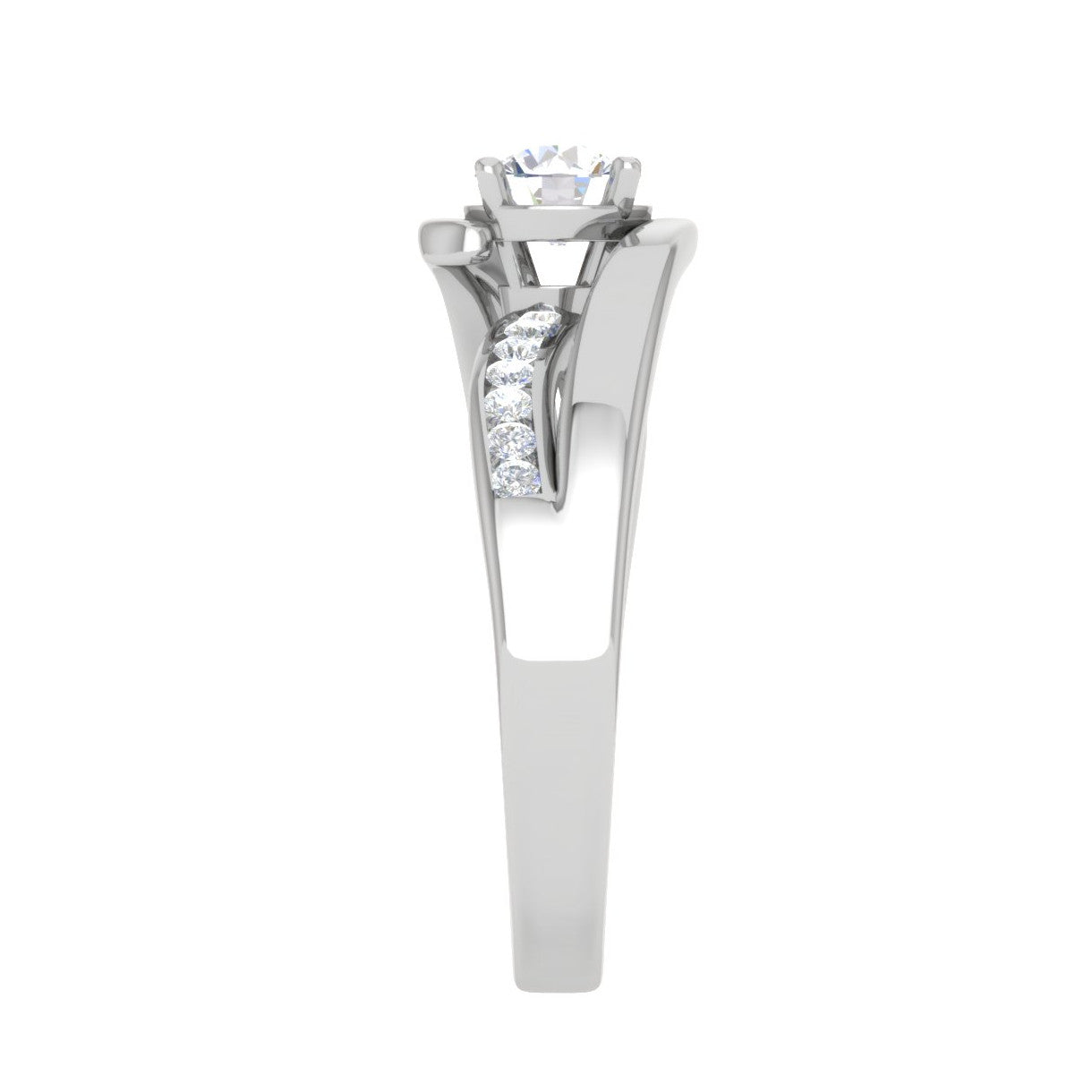 0.30 cts Solitaire Diamond Shank Platinum Ring JL PT RP RD 121   Jewelove.US