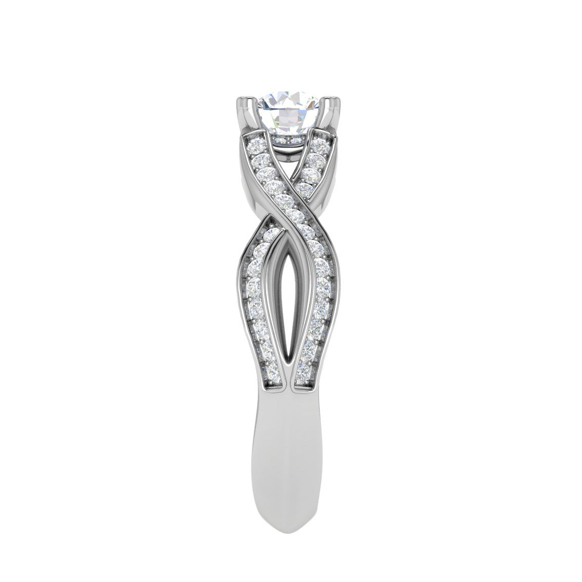 0.30 cts Solitaire Diamond Twisted Shank Platinum Ring JL PT RP RD 148   Jewelove.US