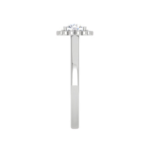 0.30 cts Solitaire Single Halo Diamond Platinum Ring for Women JL PT RV RD 133   Jewelove