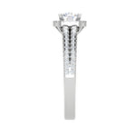 Load image into Gallery viewer, 0.50 cts Solitaire Halo Diamond Split Shank Platinum Ring JL PT RH RD 296   Jewelove.US
