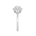 Load image into Gallery viewer, 0.50cts Solitaire with Marquise Halo Diamond Shank Platinum Ring JL PT WB5928E   Jewelove.US
