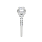 Load image into Gallery viewer, 0.50cts. Cushion Solitaire with Emerald Cut Diamond Platinum Ring JL PT R3 CU 175   Jewelove.US
