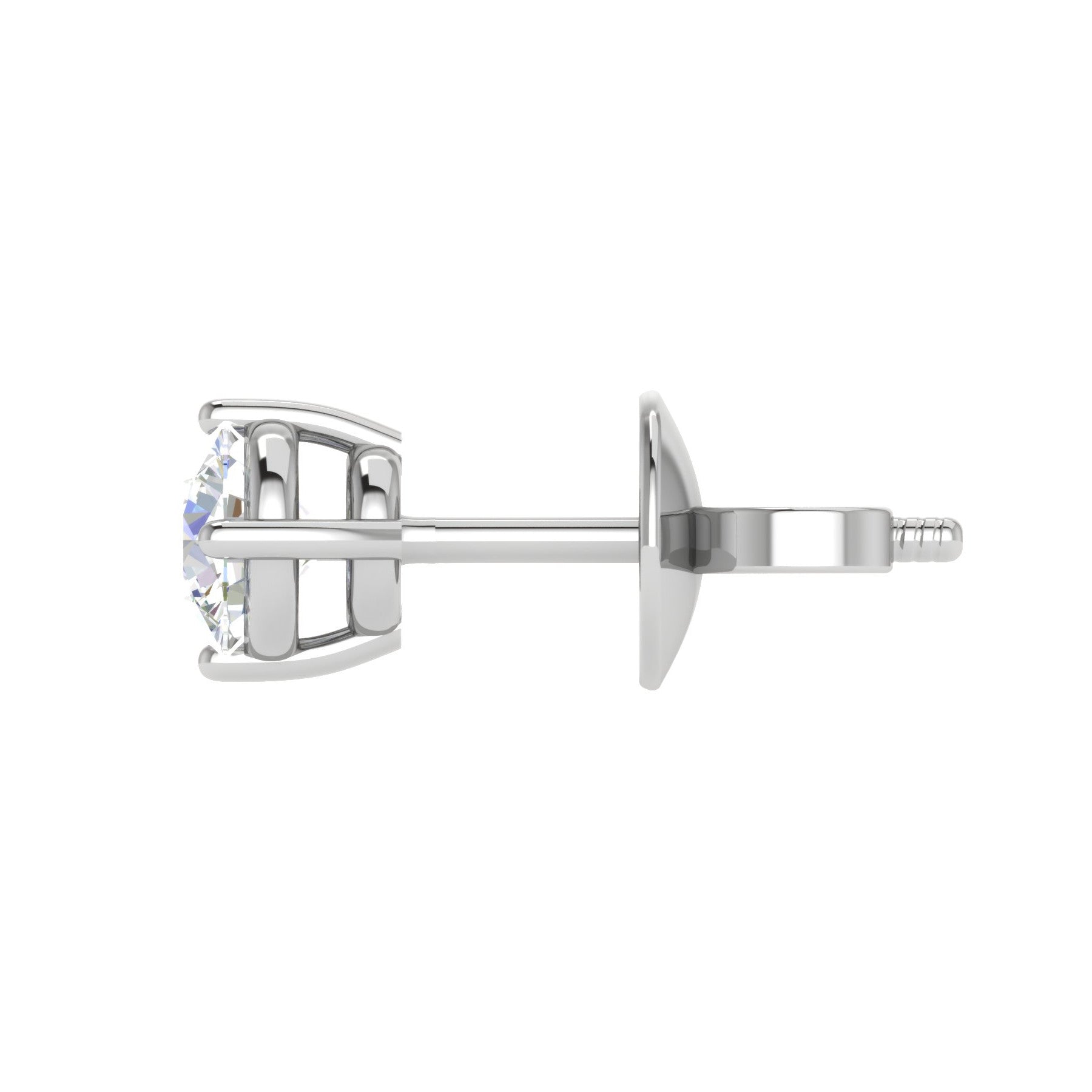Platinum Solitaire Earrings JL PT E SE RD 104   Jewelove