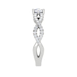 Load image into Gallery viewer, 0.30 cts Solitaire Diamond Twisted Shank Platinum Ring for Women JL PT RP RD 150   Jewelove.US
