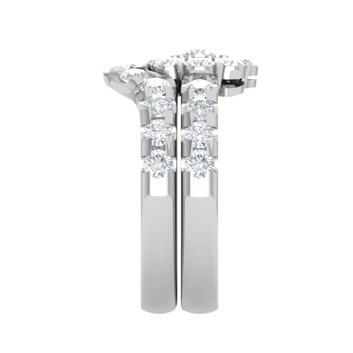 0.25 cts Halo Solitaire Diamond Split Shank Platinum Ring JL PT RV RD 157   Jewelove