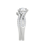 Load image into Gallery viewer, 0.25 cts Solitaire Halo Diamond Twisted Shank Platinum Ring for Women JL PT RV RD 143   Jewelove
