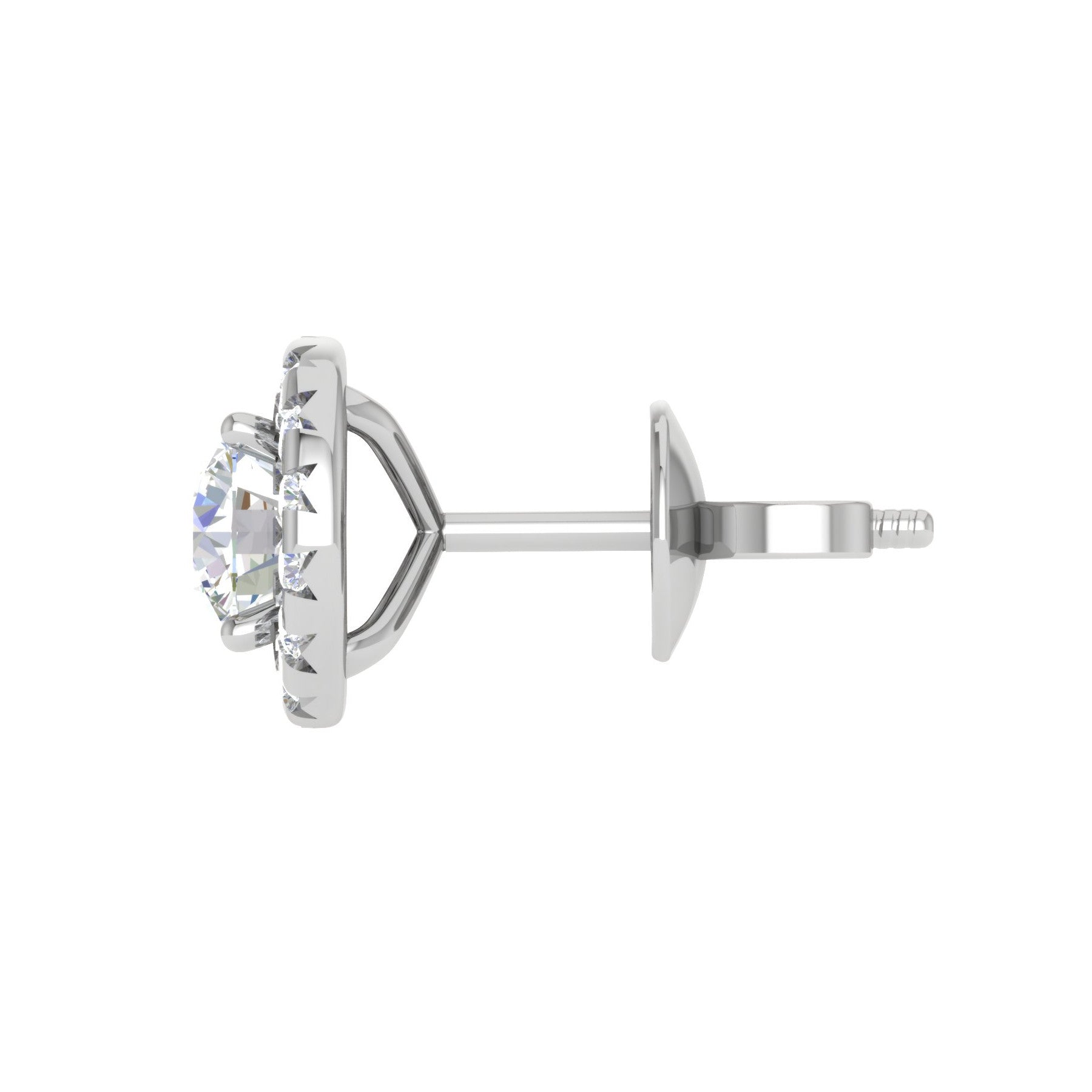 0.70 cts. Solitaire Platinum Diamond Earrings JL PT E SE RD 105   Jewelove