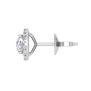 0.70 cts. Solitaire Platinum Diamond Earrings JL PT E SE RD 105   Jewelove
