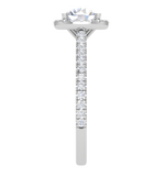 Load image into Gallery viewer, 0.70 cts Solitaire Halo Diamond Shank Platinum Ring JL PT RH RD 109   Jewelove.US
