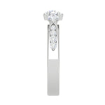 Load image into Gallery viewer, 0.70 cts Solitaire with Pear Cut Diamond Accents Platinum Ring JL PT R3 RD 102   Jewelove.US
