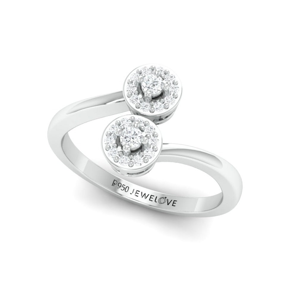 Designer Platinum Diamond Ring for Women JL PT 971  VVS-GH Jewelove.US