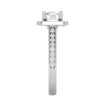 Load image into Gallery viewer, 0.70 cts Solitaire Square Halo Diamond Shank Platinum Ring JL PT RH RD 146   Jewelove.US
