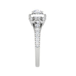 Load image into Gallery viewer, 0.50cts Solitaire Halo Diamond Shank Platinum Ring JL PT 202   Jewelove.US
