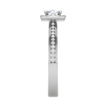 Load image into Gallery viewer, 0.50 cts Solitaire Halo Diamond Split Shank Platinum Ring JL PT RH RD 226   Jewelove.US
