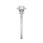 Load image into Gallery viewer, 0.50 cts Solitaire Halo Diamond Shank Platinum Ring JL PT RH RD 295   Jewelove.US
