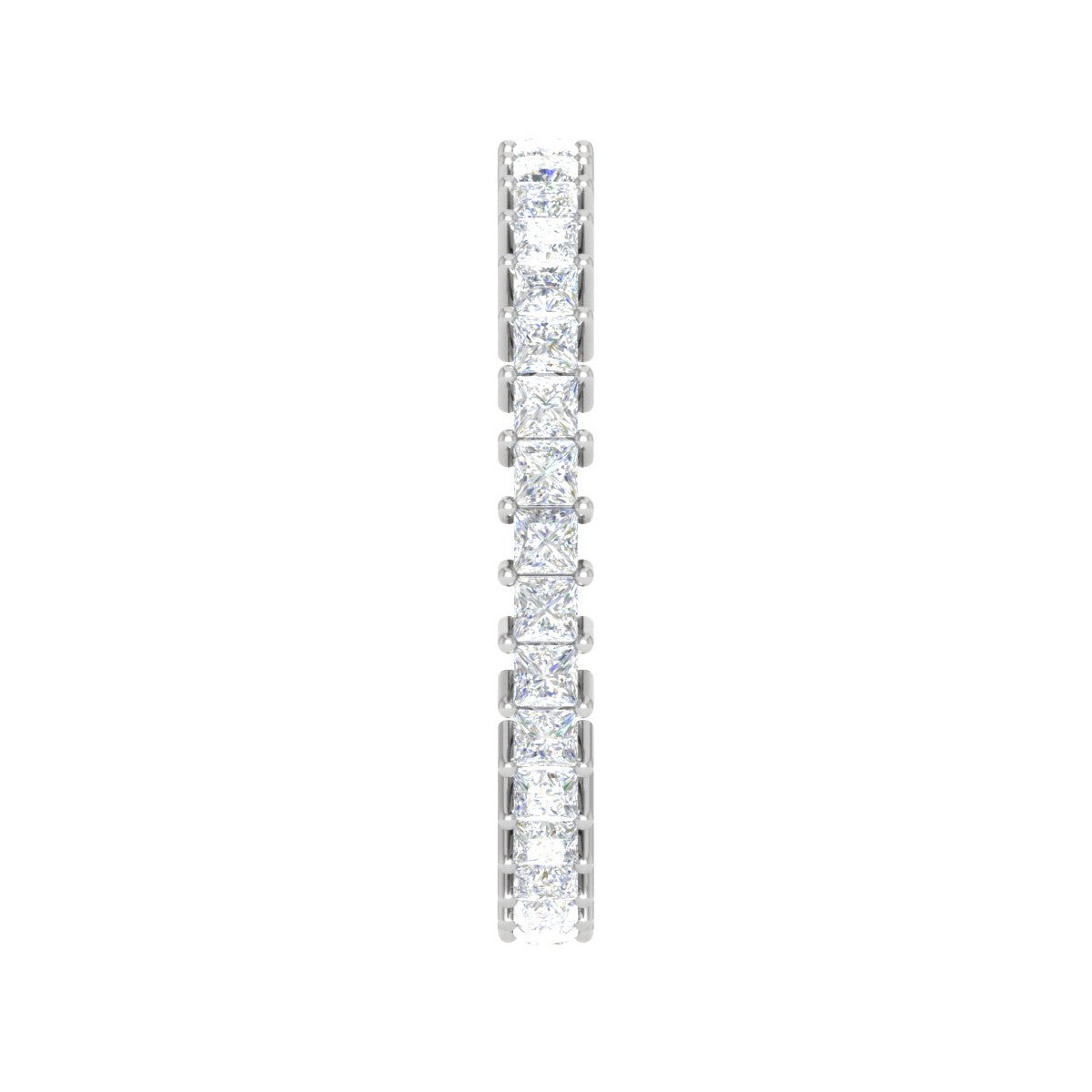 Platinum Ring With Princess Cut Diamonds for Women JL PT ET PR 102   Jewelove.US