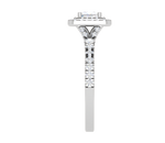 Load image into Gallery viewer, 0.50 cts Princess Cut Solitaire Double Square Halo Shank Platinum Ring JL PT RH PR 241   Jewelove.US
