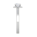 Load image into Gallery viewer, 0.50 cts Solitaire Halo Diamond Shank Platinum Ring JL PT RH RD 205   Jewelove.US

