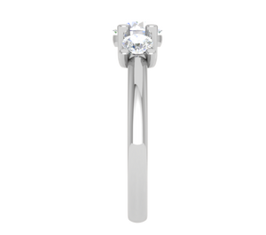 1 Carat Solitaire Diamond Accents Platinum Ring JL PT R3 RD 138   Jewelove.US