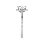 Load image into Gallery viewer, 0.50ts Solitaire Halo Diamond Shank Platinum Ring JL PT REHS1480-A   Jewelove.US
