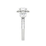 Load image into Gallery viewer, 0.50cts Solitaire Platinum Halo Diamond Shank Ring JL PT REHS1603   Jewelove.US
