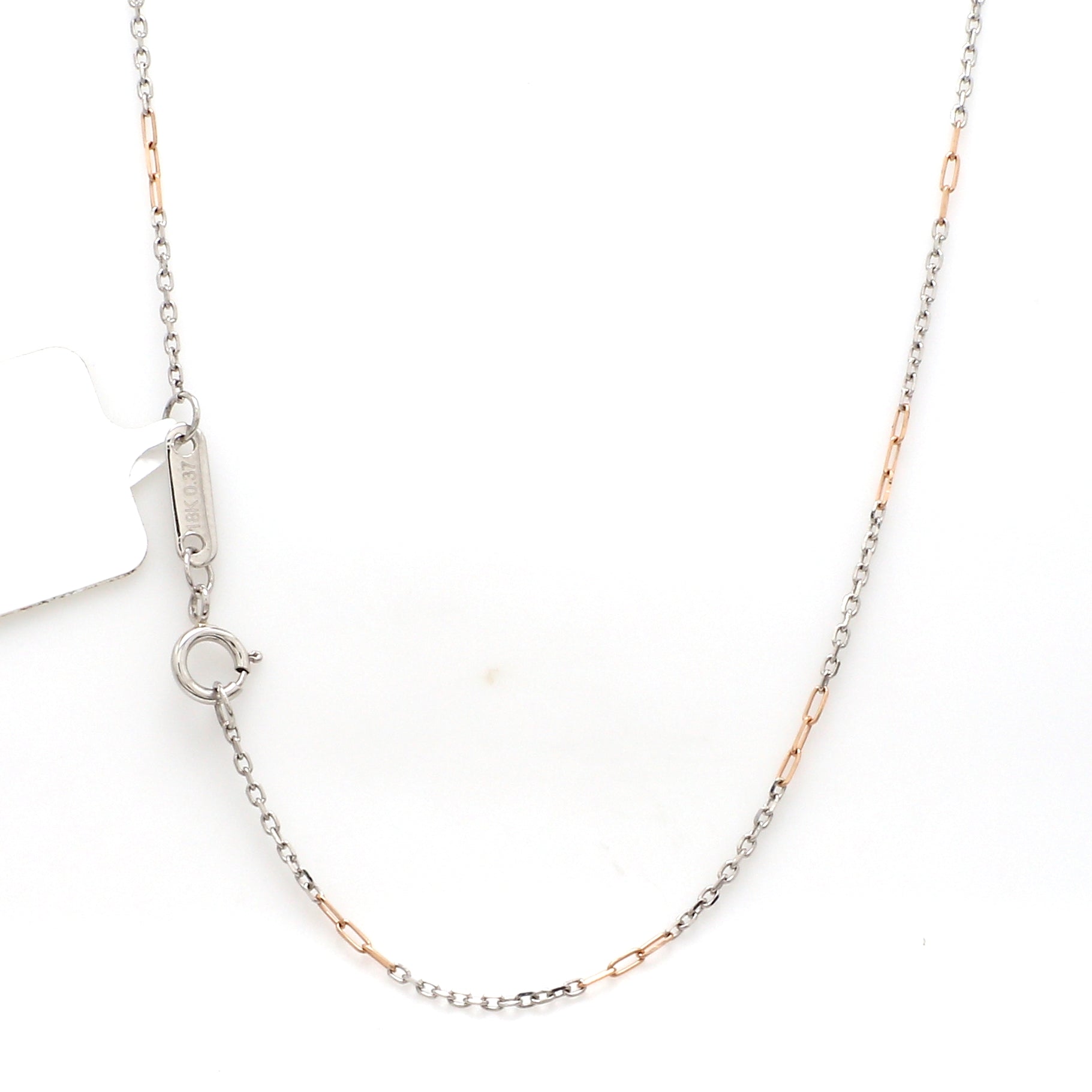 Thin Platinum & Rose Gold Chain for Women JL PT CH 954