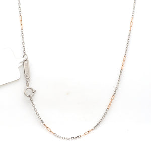 Thin Platinum & Rose Gold Chain for Women JL PT CH 954   Jewelove.US