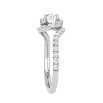 Load image into Gallery viewer, 0.30 cts Solitaire Halo Diamond Shank Platinum Ring JL PT RP RD 162   Jewelove.US
