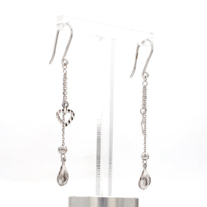 Japanese Platinum Earrings with Diamond Cutting for Women JL PT E 285   Jewelove.US