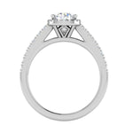 Load image into Gallery viewer, 0.50 cts Solitaire Halo Diamond Shank Platinum Ring JL PT RH RD 173   Jewelove.US
