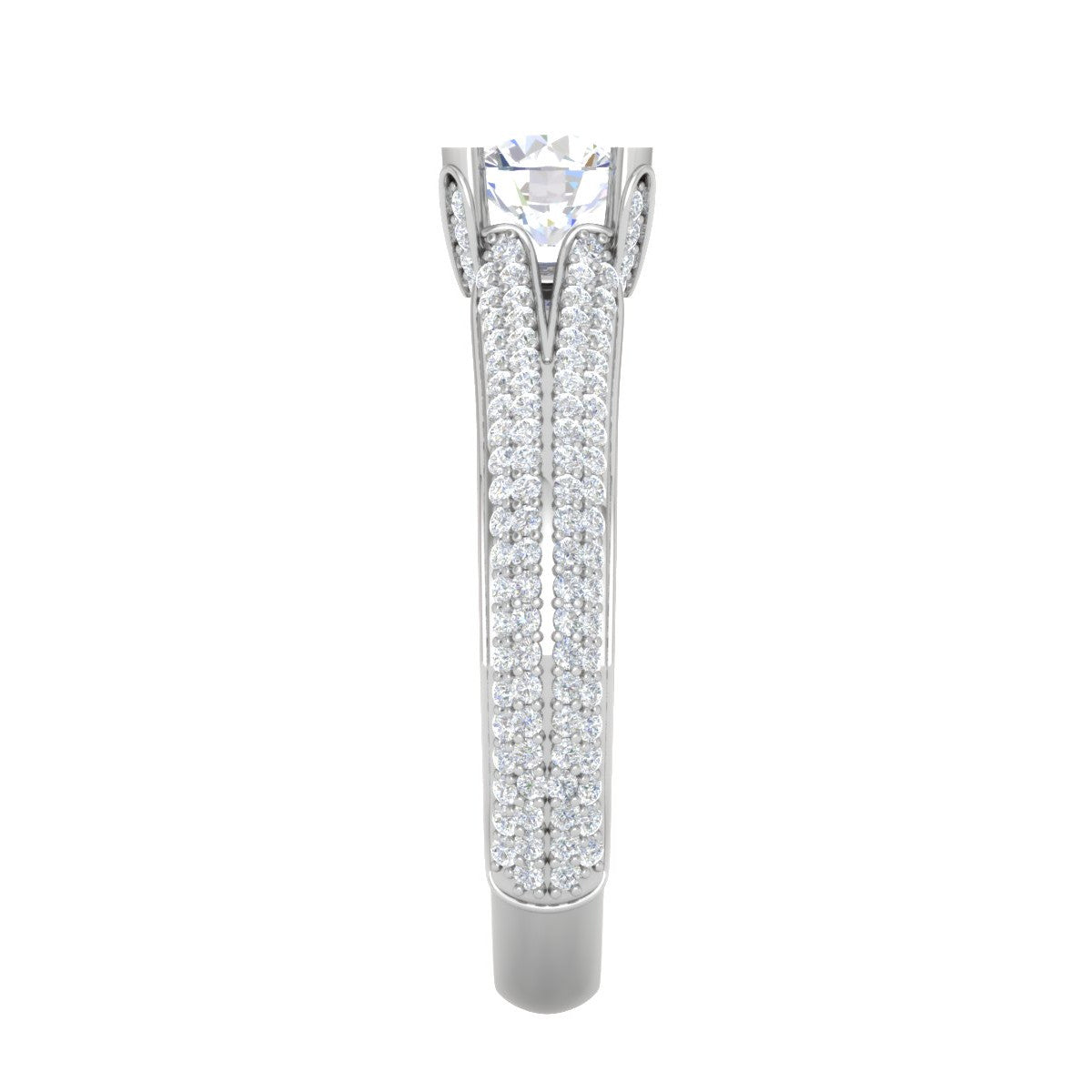 0.30 cts Solitaire Diamond Split Shank Platinum Ring JL PT RP RD 155   Jewelove.US