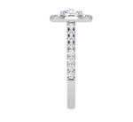 Load image into Gallery viewer, 1.00 cts Solitaire Halo Diamond Shank Platinum Ring JL PT RH RD 103   Jewelove.US
