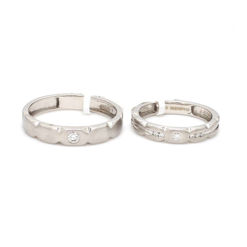 Designer Platinum Diamond Couple Rings JL PT 1130  Both Jewelove.US
