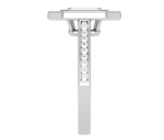 Load image into Gallery viewer, 0.50cts Emerald Cut Solitaire Double Halo Diamonds Shank Platinum Ring JL PT RH EM 248   Jewelove.US
