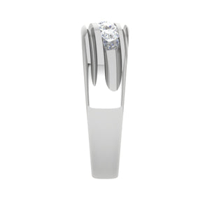 Platinum Ring with Diamonds for Women JL PT MB RD 104   Jewelove.US