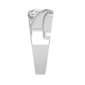 Platinum Ring with Diamonds for Women JL PT MB RD 102   Jewelove.US