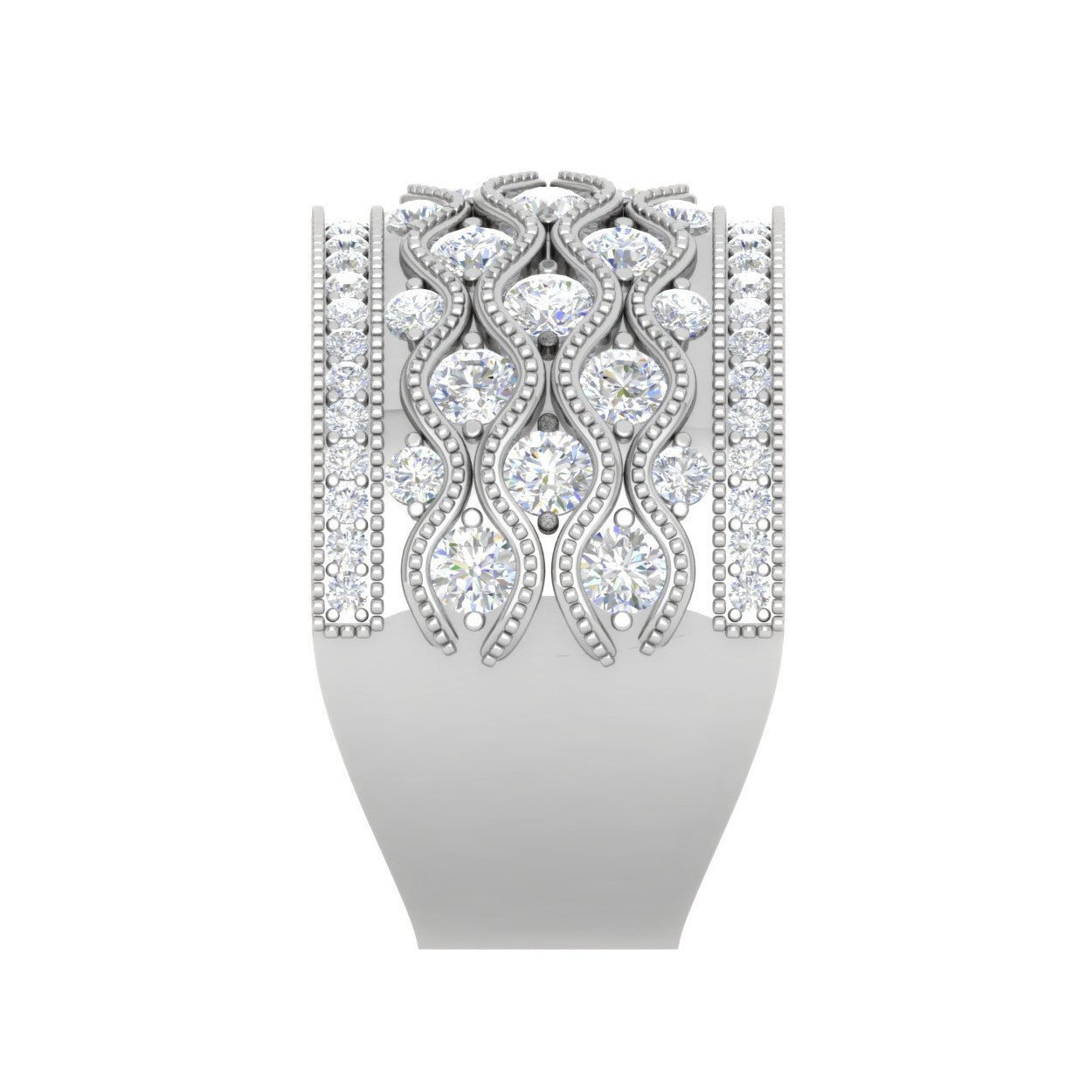 Designer Platinum Diamond Ring for Women JL PT WB6011W   Jewelove