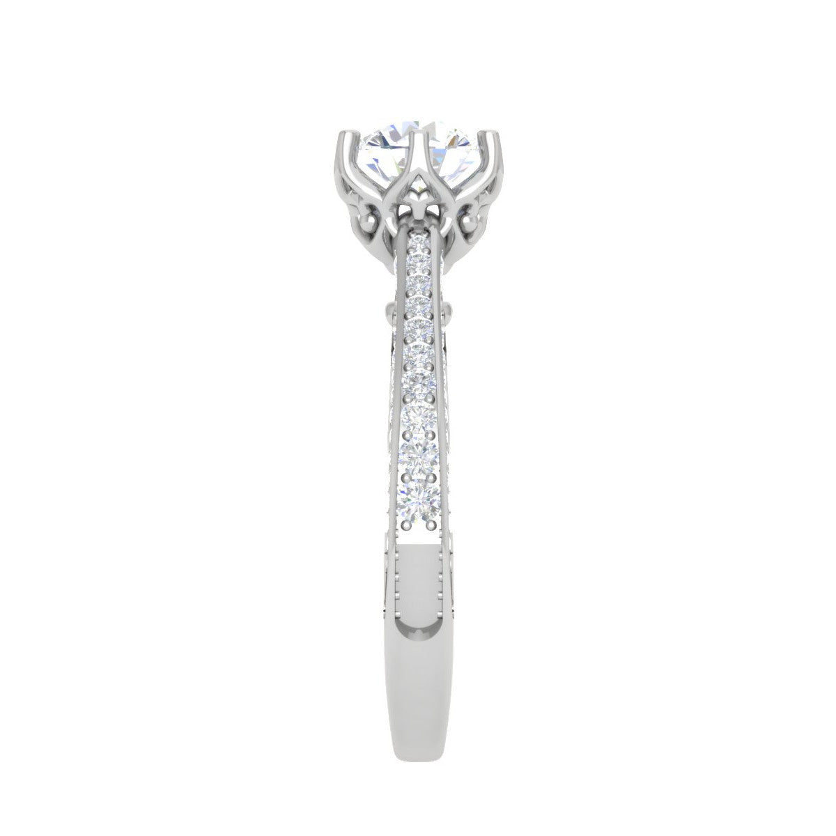 0.30 cts Solitaire Split Diamond Shank Platinum Ring for Women JL PT RV RD 109   Jewelove