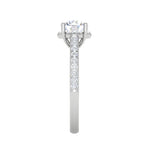 Load image into Gallery viewer, 0.50 cts Solitaire Halo Diamond Shank Platinum Ring JL PT RH RD 238   Jewelove.US
