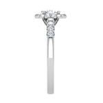 Load image into Gallery viewer, 0.50 cts Solitaire Halo Diamond Shank Platinum Ring JL PT RH RD 183   Jewelove.US
