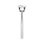 Load image into Gallery viewer, 0.70 cts. Platinum Solitaire Diamond Ring with Baguette Accents JL PT R3 RD 117   Jewelove.US
