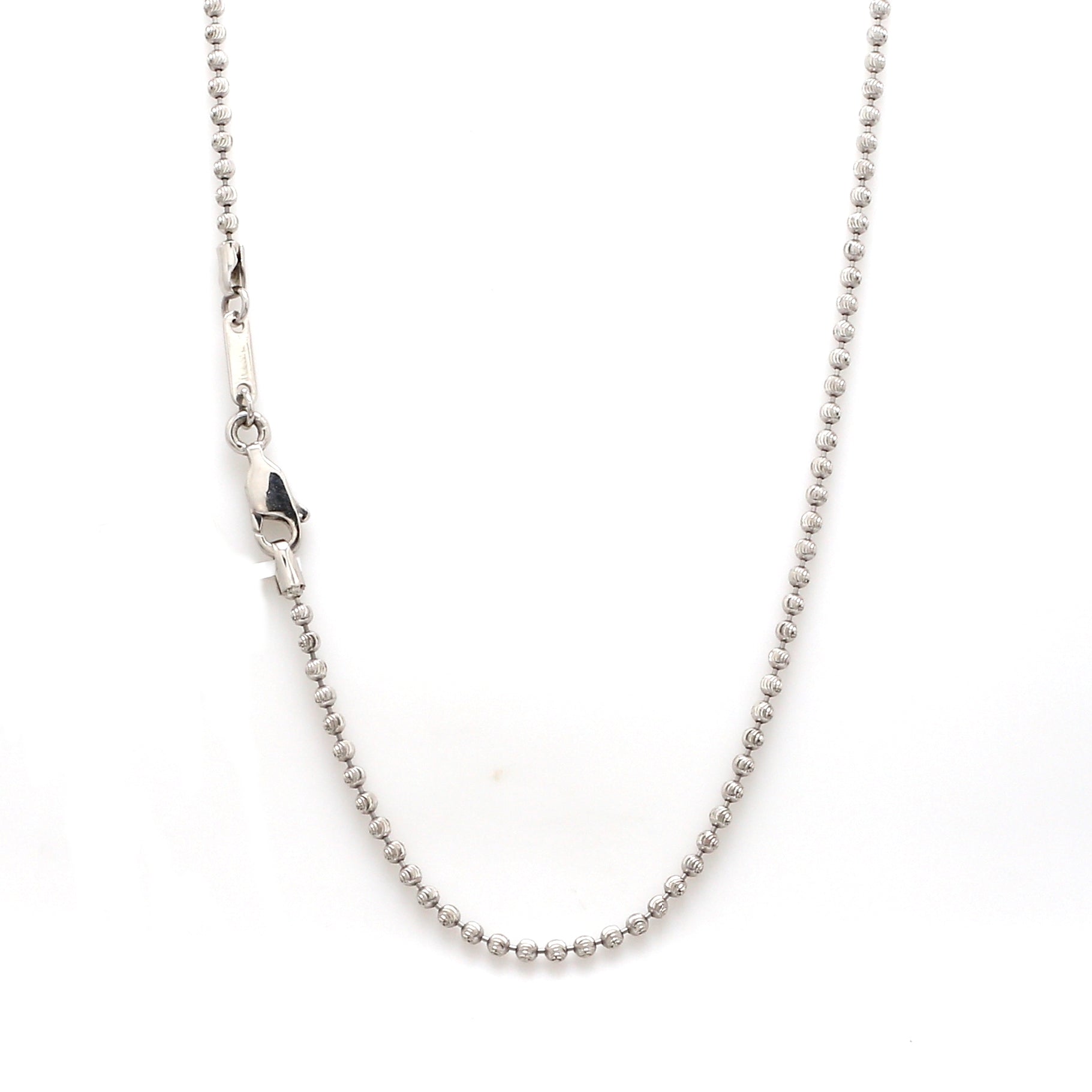 Platinum Chain with Shiny Balls JL PT CH 962   Jewelove.US