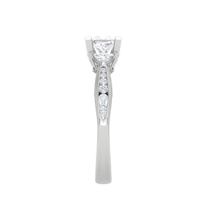 0.50cts Princess Cut Solitaire with Pear Diamond Platinum Ring JL PT RV PR 124   Jewelove.US