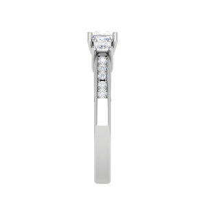 0.30cts. Princess Cut Diamond Split Shank Platinum Ring JL PT RP PR 213   Jewelove.US