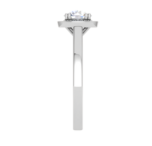 0.70 cts Solitaire Single Halo Platinum Ring JL PT RH RD 106   Jewelove.US