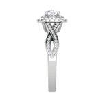 Load image into Gallery viewer, 0.30 cts Solitaire Double Halo Diamond Twisted Shank Platinum Ring JL PT RP RD 204-A   Jewelove.US
